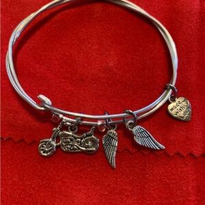 Silver Charm Bangle Bracelet